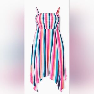 Torrid midi gauze strapless dress